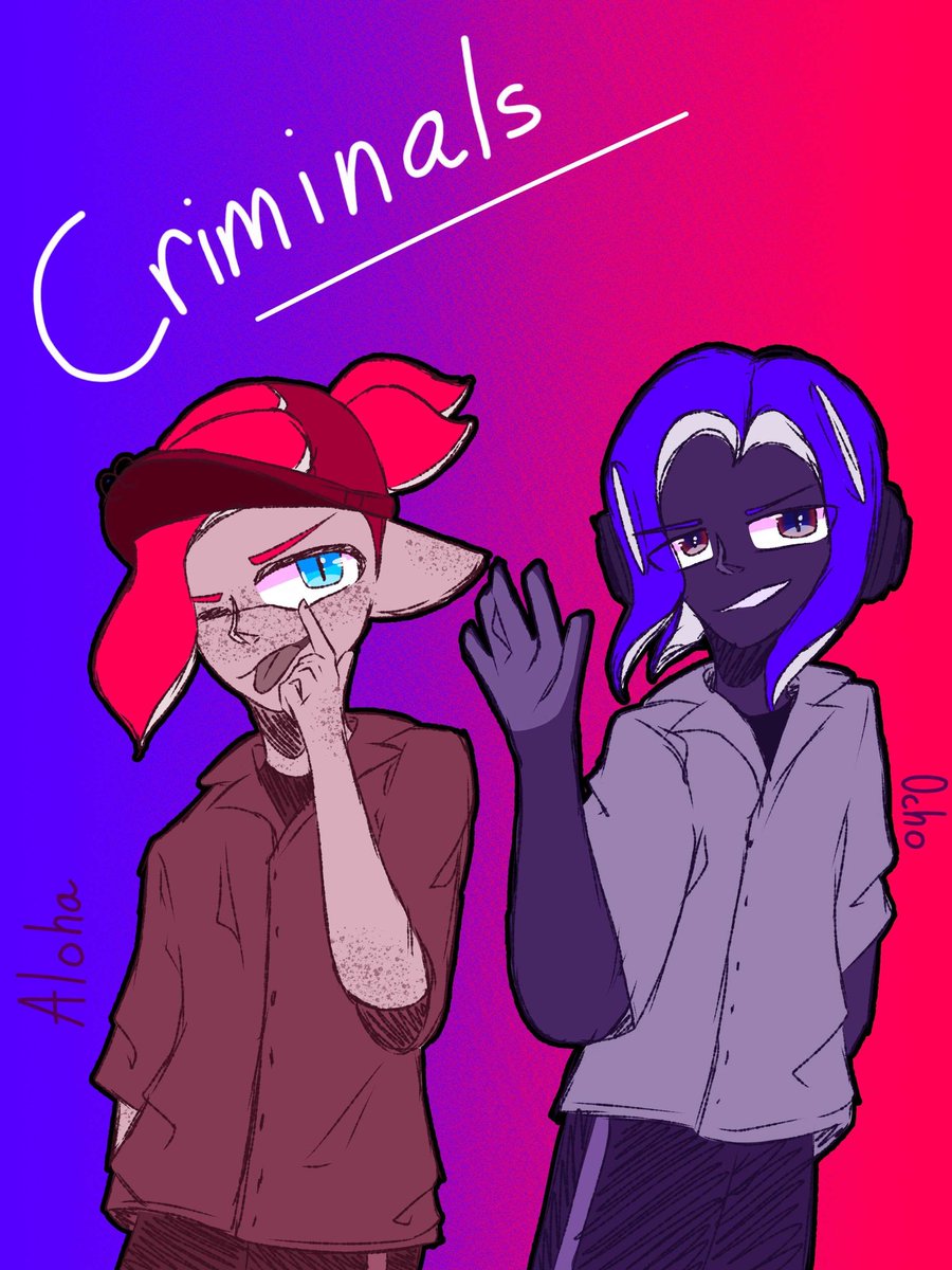 _glowstick0's tweet photo. THEY BE DODGING THEM COPS ON A REGULAR~❤💜
Partners in Crime (Can be a ship or BFFs)
#Corokia #Aloha #Ocho #Splatoon #Splatoon3 https://t.co/g7WB5zIYn5