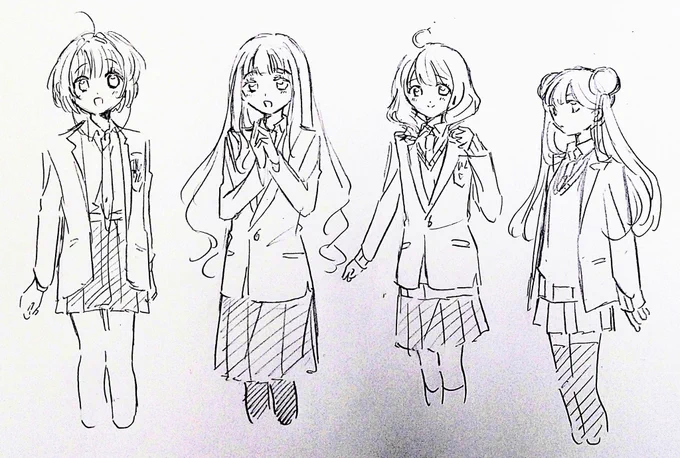 制服の着方で個性出してくの楽しい…
(雑な高校生編if落書き) 
