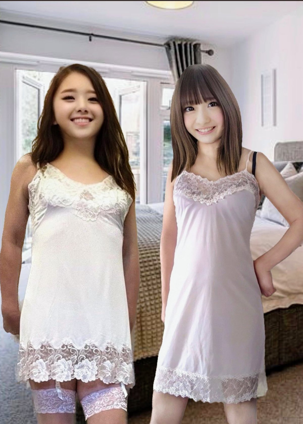 女装スリップ姿 