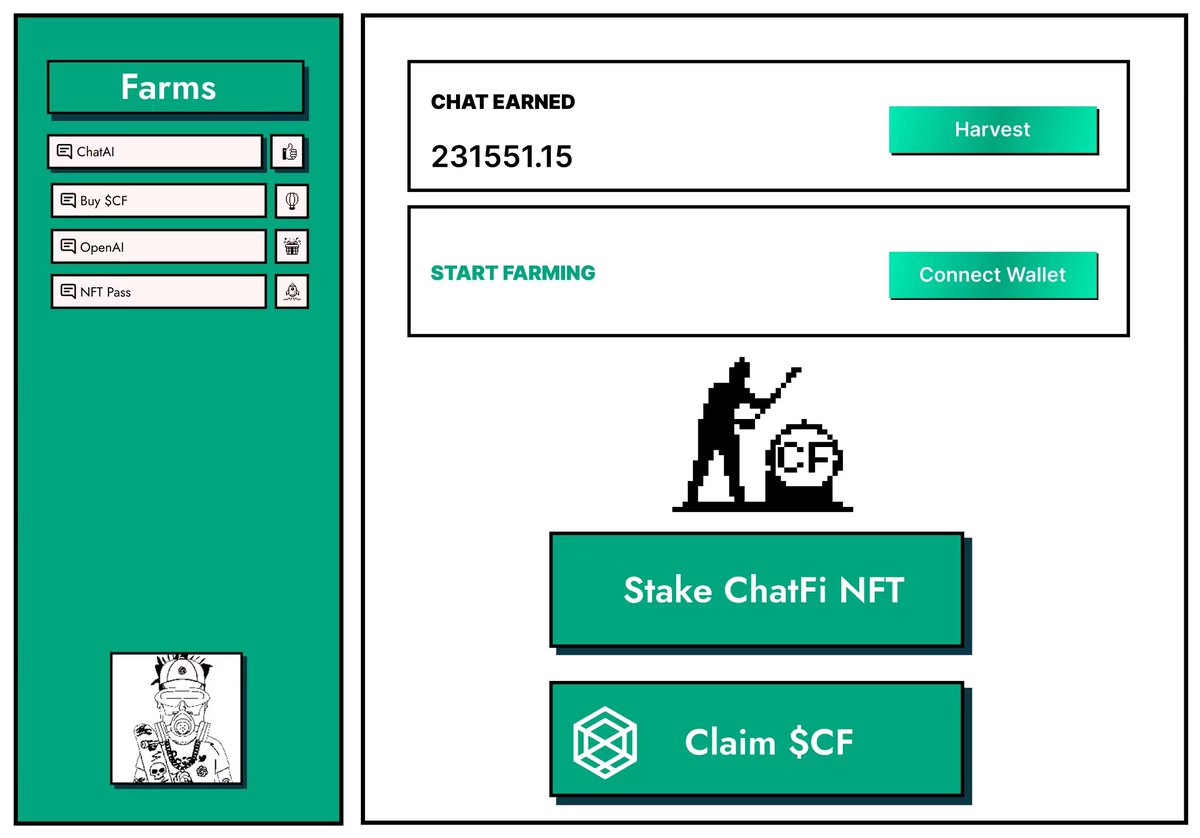 ChatFi๐ค | Public Beta | $CF (@chatfi_ai) on Twitter photo โโโโโโโโโโโโโโโโโโโโโโโโโ
CHATFI MINING COMING SOON
โโโโโโโโโโโโโโโโโโโโโโโโโ
โ๏ธ Start yield farming with ChaFi NFT
โโ $CF rewardsโโ
โโUnlock ChatGPT Pro โโ
โโStake ChatFi NFT after 24hโโ
chatfi.dev โโโโโโโโโโโโโโโโโโโโโโโโโ
CHATFI MINING COMING SOON
โโโโโโโโโโโโโโโโโโโโโโโโโ
โ๏ธ Start yield farming with ChaFi NFT
โโ $CF rewardsโโ
โโUnlock ChatGPT Pro โโ
โโStake ChatFi NFT after 24hโโ
chatfi.dev