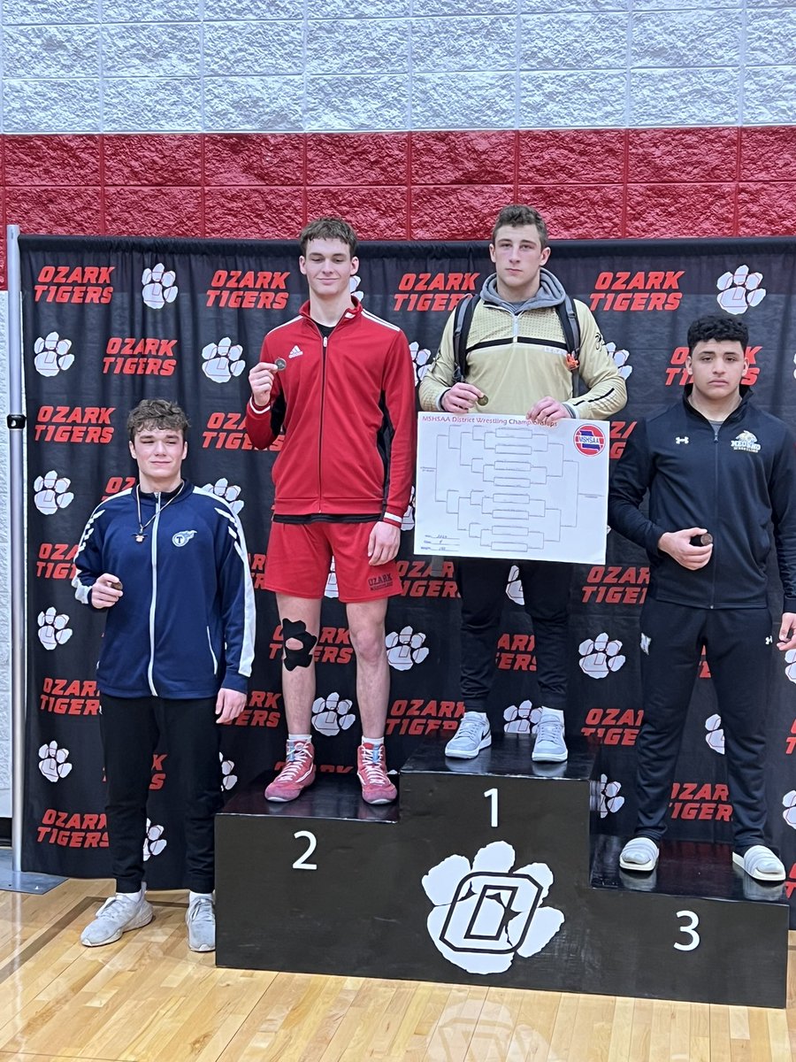 Congratulations to Nate Moore for punching his ticket to the State Championships next week by placing 4th at 190# at the Missouri Class 4 District 3 tournament. #TitanTough #FinishTheJob #Proudcoaches