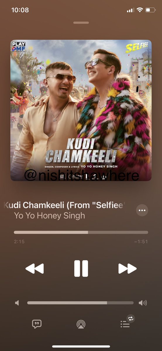 #KudiChamkeeli from #Selfiee takes me back to class X when there was only Honey Singh domination. All eyes on the video! @asliyoyo @akshaykumar