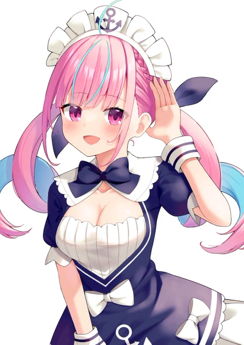 久しぶりに通常衣装描いた!#あくあーと#これを見た人はメイドをTLに放流しよう 