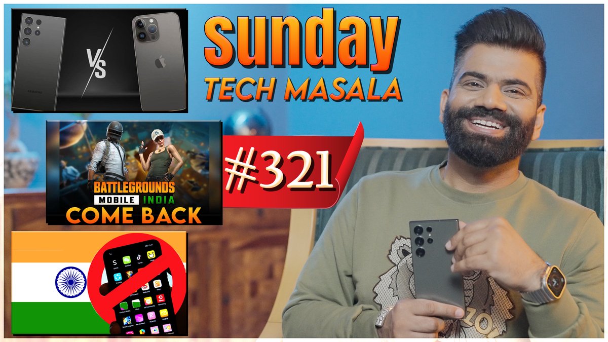 TechnicalGuruji's tweet photo. BGMI Comeback? | Apps BAN in India | S23 Ultra Vs iPhone 14 Pro Max | STM #321 | Technical Guruji🔥🔥🔥
https://t.co/cUYc3415gR via @YouTubeIndia https://t.co/O5TYLcVNlB