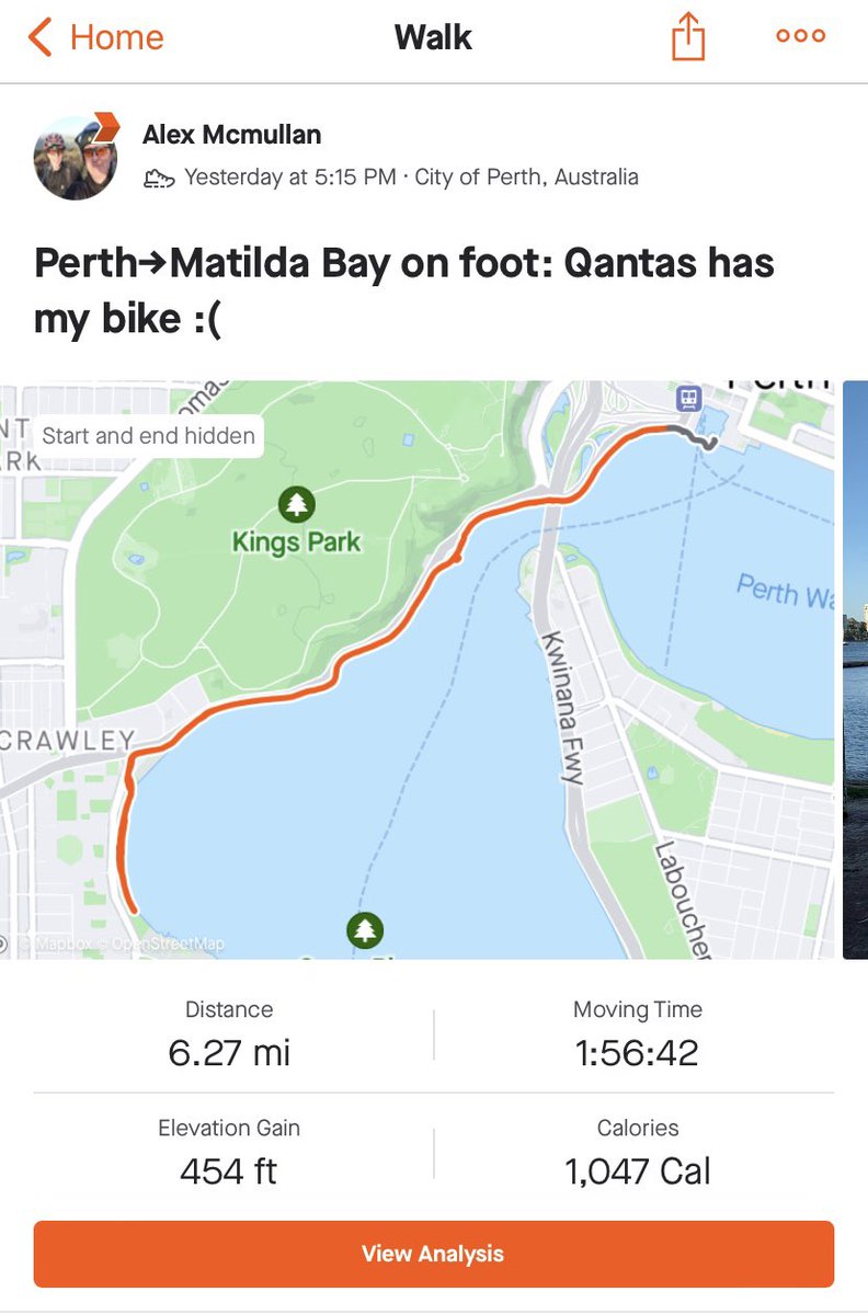siliconcto's tweet image. Day 7: the only thing #MTB riders like less than riding their road bike is walking. Still on foot here @Qantas with no movement on the bike. Enjoying the weekend walks as a welcome alternative but it has been a week now…
