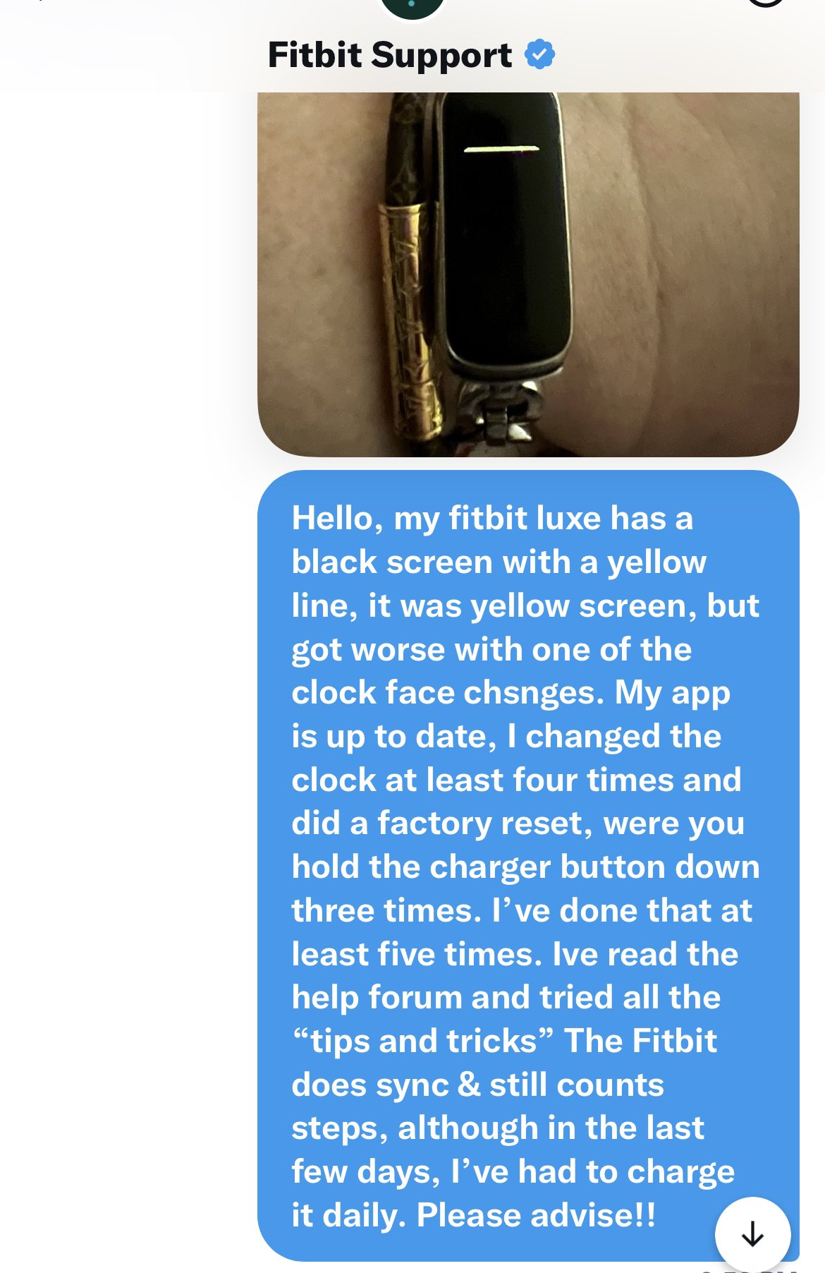 Fitbit Support on Twitter: Sorry for that. Please check your inbox as we already replied to By the way, thanks for sharing with a screenshot." / Twitter