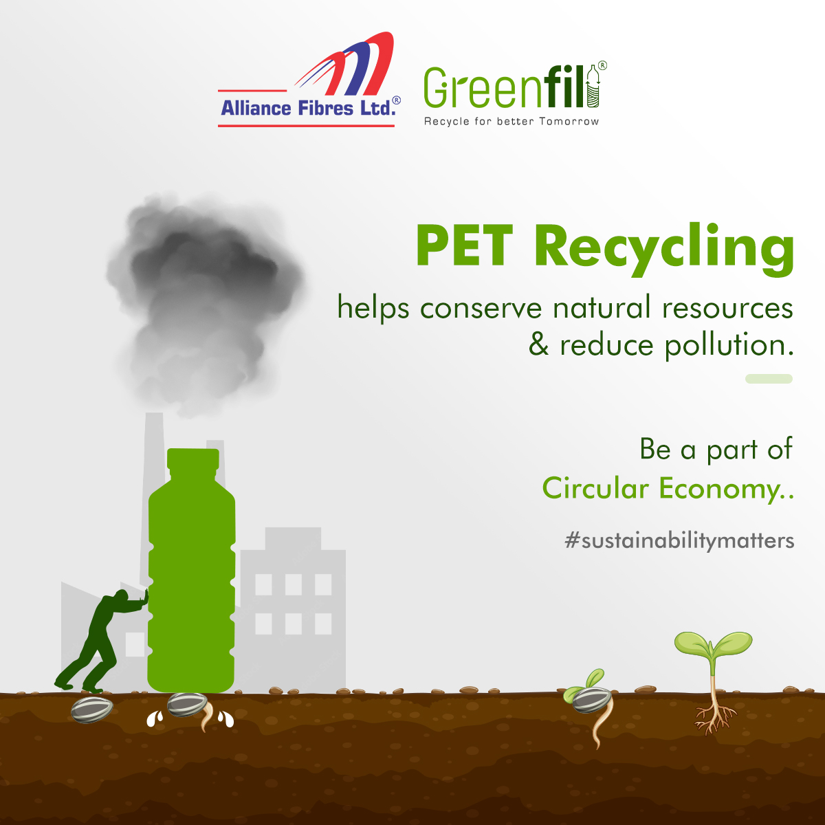AllianceFibres's tweet photo. PET recycling helps conserve natural resources and reduce pollution promoting sustainability.

#petrecycling #sustainability #circulareconomy #pet #plasticrecycle #alliance #greenfil https://t.co/B1JuwOoT2q