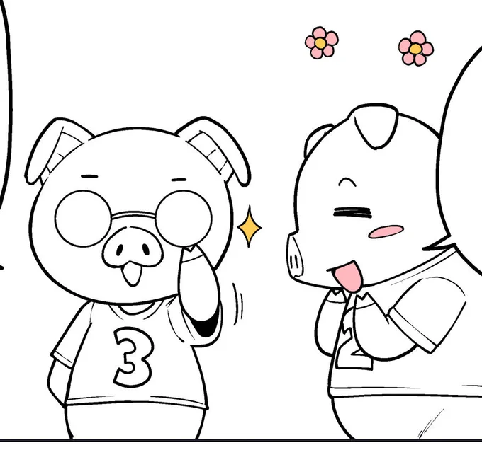 お仕事原稿描いてますー。
ブタちゃんかわいく描けて大満足!
I'm now drawing Manga as my work.
I'm so glad that I could draw cute pigs!! 