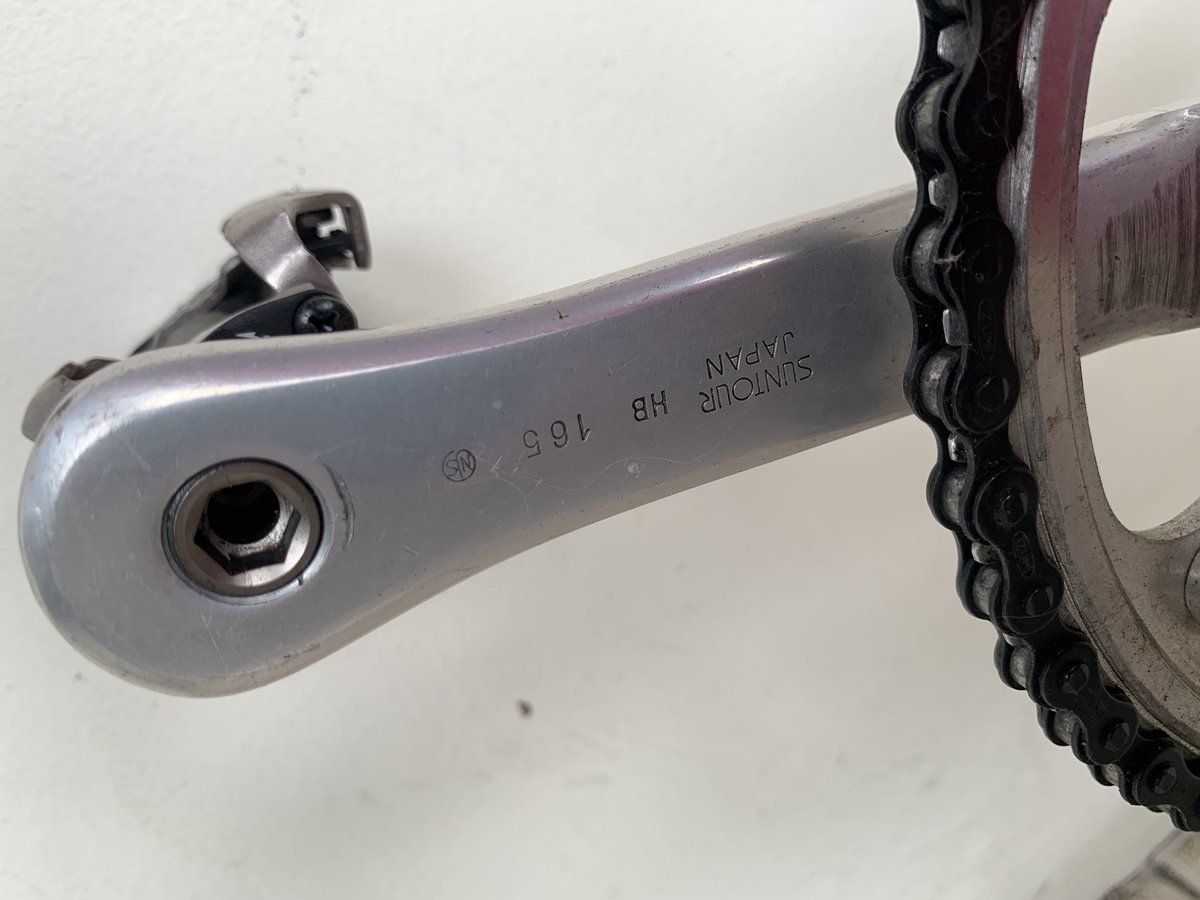 denreno's tweet photo. WTS CRANKSET SUNTOUR SUPERBE PRO NJS+chainring Sugino 75 NJS 48T. 3.4jt #fnfjb https://t.co/HAAs76fNWu