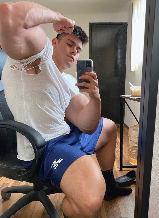 Yea bro let me send you the link to the protein powder! It’s worked so well for me I’m practically growing every time I move! *riip* shit dude I think it’s still affecting me?! My shirt just ripped! Fuck dude what’s this feeling! Ack- *bwomph* *BOOM* bro I can’t get up! BIGGER!