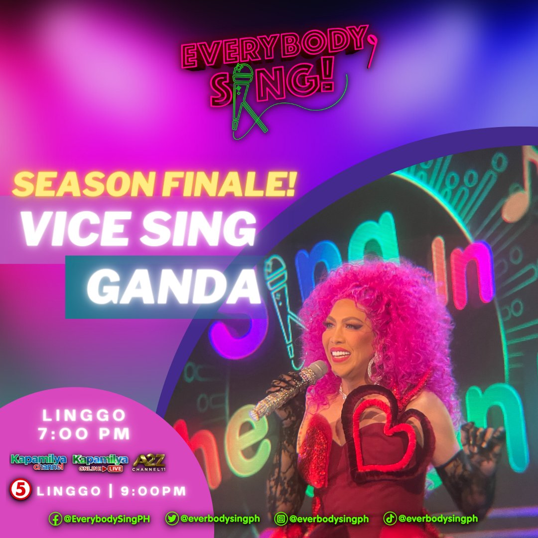 everybodysingph's tweet photo. Fall in love sa bagong Vice Sing Ganda look ni Meme!

#EverybodySingLove
📺 WHERE TO WATCH #EverybodySingPH
🎤 Kapamilya Channel, A2Z, KOL | 7PM SAT &amp; SUN
🎤TV 5 | 9PM SAT &amp; 9PM SUN https://t.co/ChwFdPKHwo
