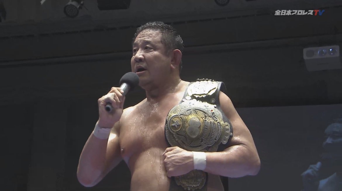 tylernoir's tweet photo. YOU CAN BROADCAST WITHOUT SOUND ALL YOU WANT BECAUSE I’M SCREAMING ANYWAY!!!!! 

#ajpw https://t.co/2xUMhadROG