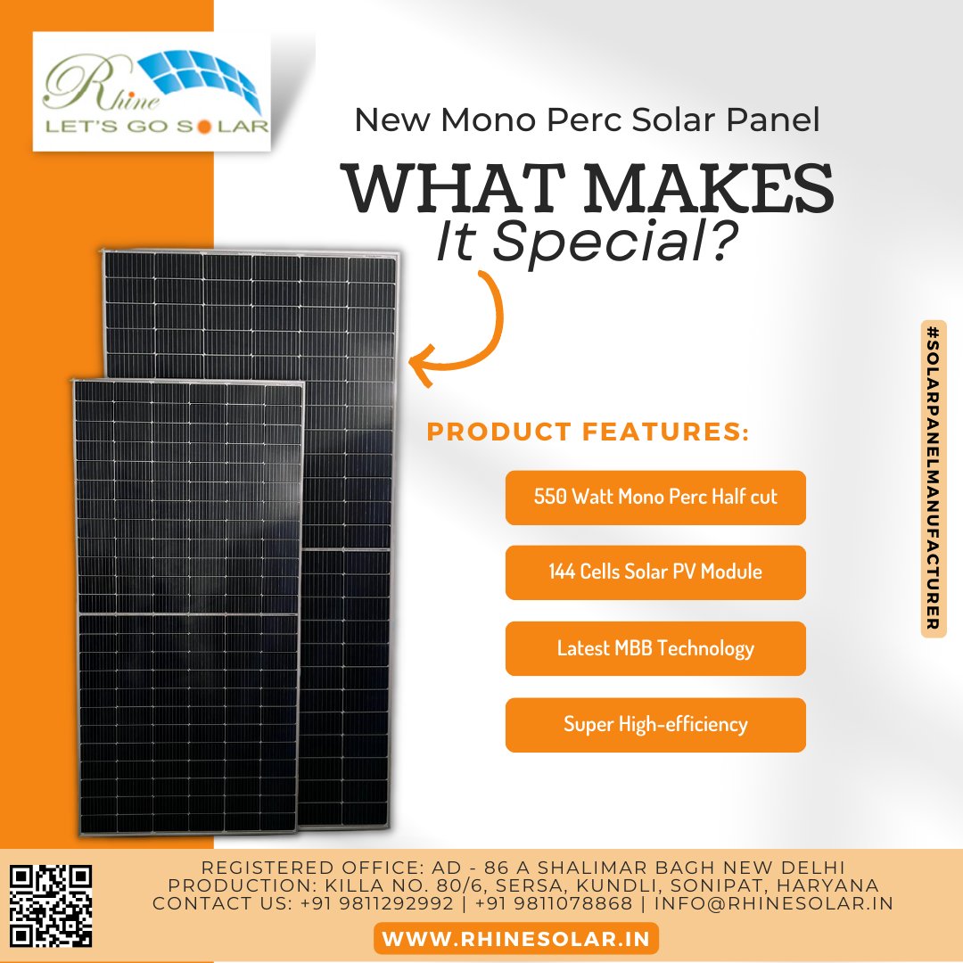 Rhine Solar Limited is one of India's leading power systems equipment manufacturer & provider. Rhine Solar have launched the most advanced technology product, Half cut

| +91 98113 86139
| Website: rhinesolar.in

#rhinesolar #solarpanels #solarpanel #solardealer