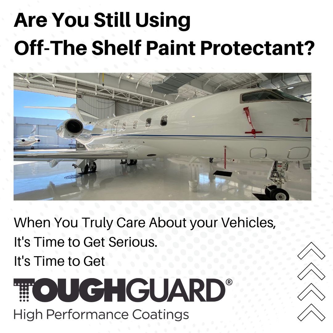 ToughguardL's tweet photo. Are you still using off-the-shelf paint protection? 

When you truly care about your vehicles, it's time to get serious. 
It's time to get ToughGuard

#paintprotection #aircraftdetail #aircraftmx https://t.co/smM6J1od0e