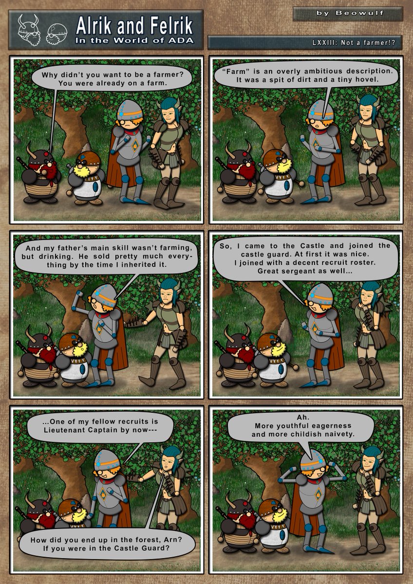 Lord_Beowulf_M's tweet photo. Seventy-third episode of the fan-made comics: Alrik and Felrik in the World of ADA.The comic is also on AdaQuest's discord:https://t.co/Gv50GQFyoR
Episode1:https://t.co/xKBH8m1cLp…
Previous episode:https://t.co/EhryrqrUxM
@AdaQuestGame
#CardanoCommunity
#AdaQuest #fanart #comic https://t.co/jUYxYJtDT0