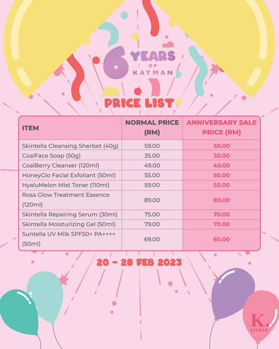 purrskin's tweet photo. ✨Kayman Anniversary Sale ✨

Grab your chance to save on every purchase😍

𝙎𝙖𝙡𝙚 𝙥𝙚𝙧𝙞𝙤𝙙 : 12:00am 20/2 - 11.59pm 28/2

🛒Shop here  
Shopee: https://t.co/0glCNjudya 
Tiktok: https://t.co/LqUZ25629C https://t.co/zxkxG8hf5y
