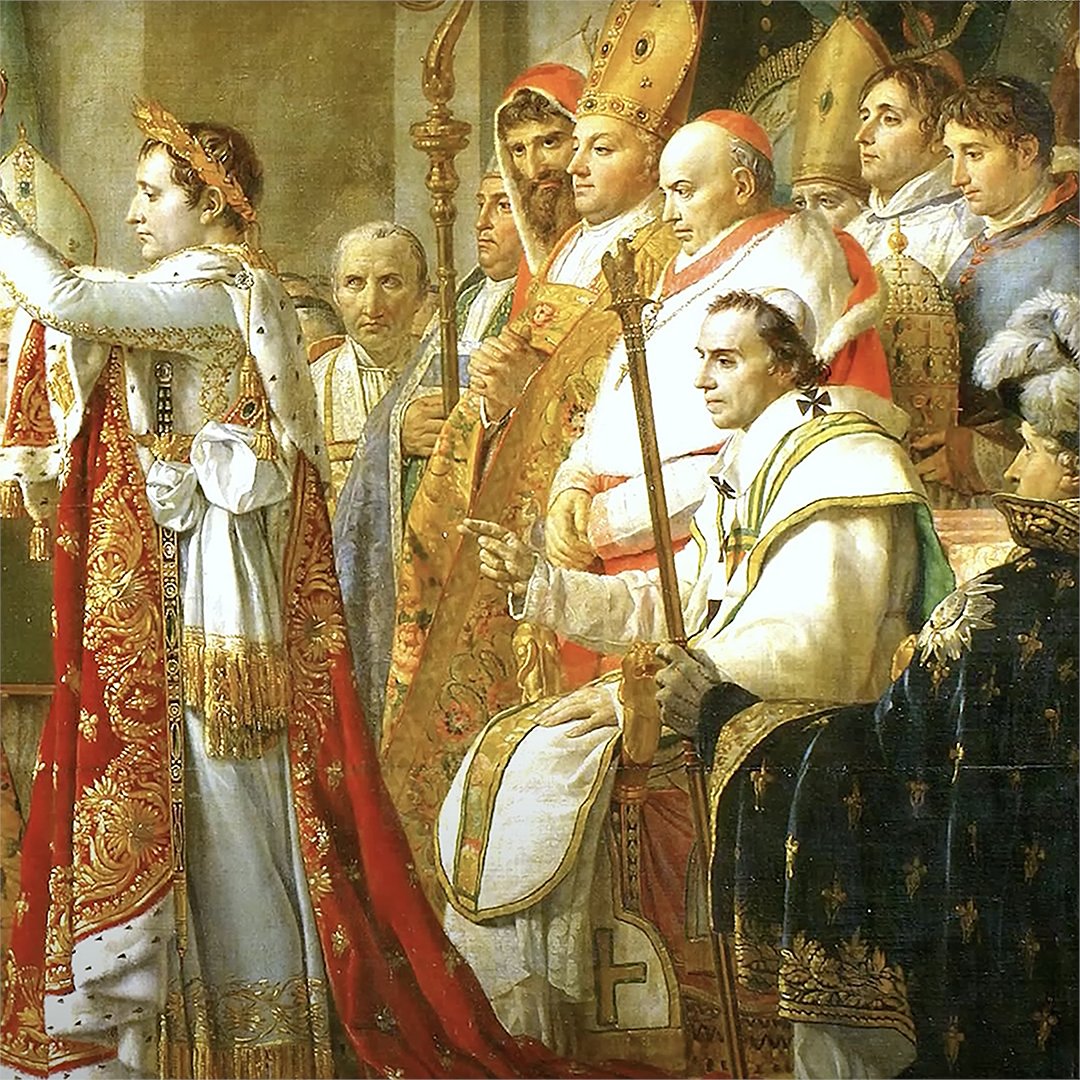 BuzzKlobb's tweet photo. Why was @jordanbpeterson at Napoleon's coronation dressed like Pius VII? https://t.co/wUDcImYvnC