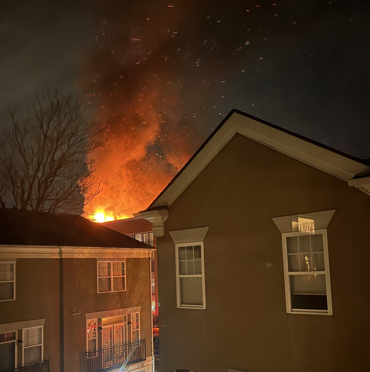 ByHeatherLloyd's tweet photo. The men and women of the Indianapolis Fire Department are real life superheroes. Tonight I watched them battle a fire in the building across the street. Seeing them suit up and run into a burning building while others are running out is something I won’t soon forget. You make us proud. God bless and be safe. 🙏❤️🚒