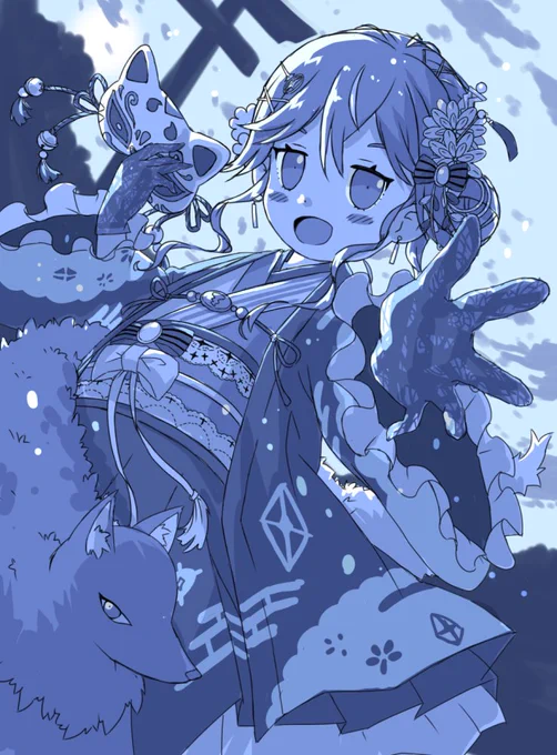 次回のお絵描き下描きはアーニャちゃんアーニャちゃんずっと前から描きたかったんですよねー着物衣装が可愛くもカッコイイ#anyatelier #AnyaMelfissa 
