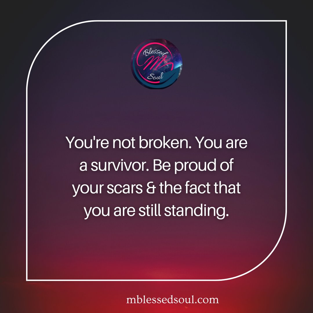 palakpancholi5's tweet photo. You're not broken. You are a survivor..
.
#standforyourself #getupagain #youareasurvivor #shoutout #encouragegood #encourageefforts #improvedaily #betteryourselfdaily #keepgoing #keepshining #refusetoquit #goforwardeveryday #healingquotes #stayfocused #healyourself https://t.co/4bV4bPXbor
