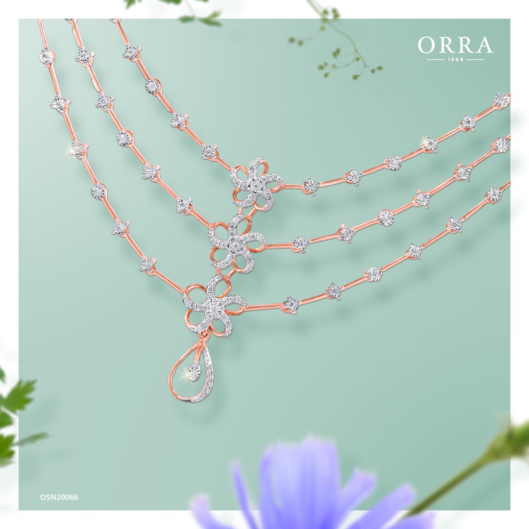 ORRAJewellery's tweet photo. As the beauty of nature blooms with the dawn of this season, adorn the elegant touch of Necklace by ORRA
.
.
#ORRAJewellery #FineJewellery #ADiamondDestination #DiamondNecklace https://t.co/ZnlWNvF94Y