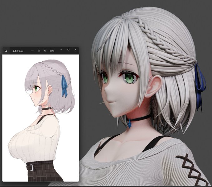 団長私服化計画5

髪のテクスチャが完成しました(色変だけど)。

これにて色塗りは一段落。次の工程に移りましょ 