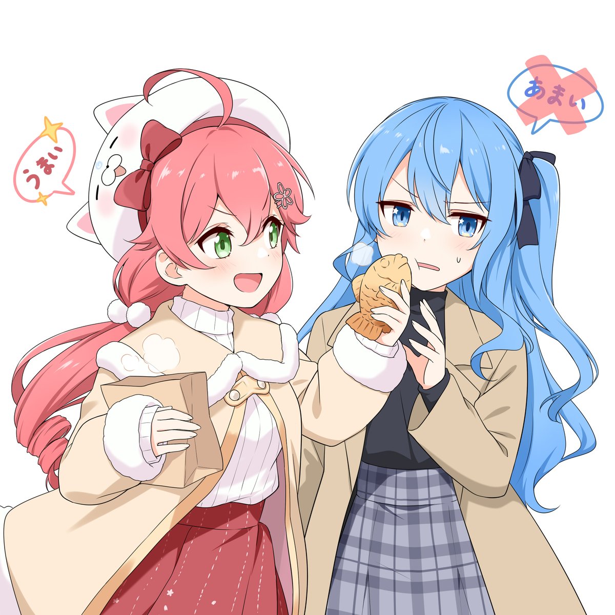 星街すいせい ,さくらみこ 「味見してみる#miComet #miko_Art