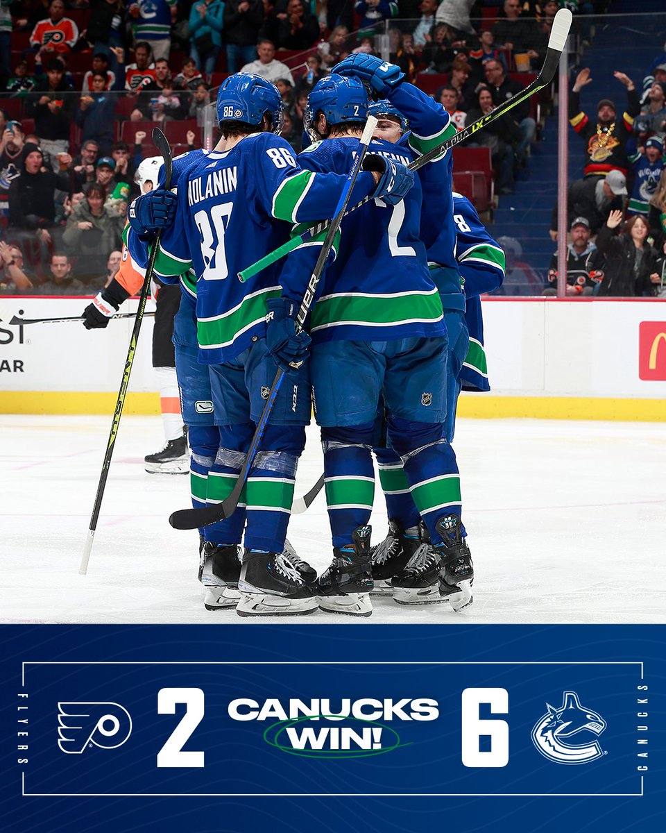 Canucks's tweet image. 5 points for Petey. 
1st NHL win for Silovs.
And a Canucks win.