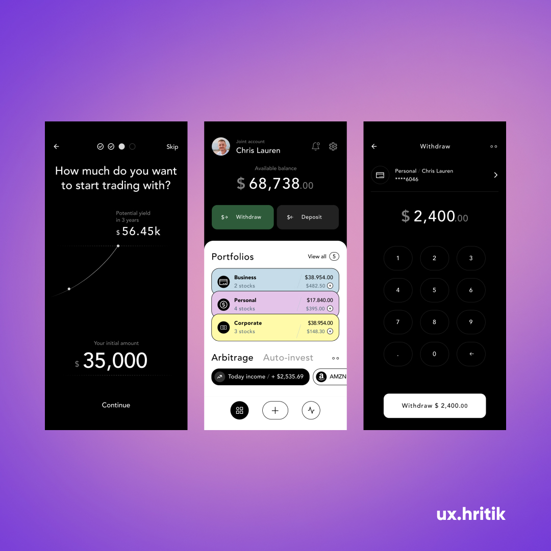 hbeasttt07's tweet photo. BuiLD 1.0 -  Week 1 

Designs I made this week.

Credits to @lay.the.designer(dribble),@atnndesign.co, Leonid Konolee, and @7ahang (dribble)

@pixelandpump @designdrugg 

#BuiLD #designdrug #watchmegrow #UI #uxdesign #DailyUI https://t.co/zg25mqaOOH