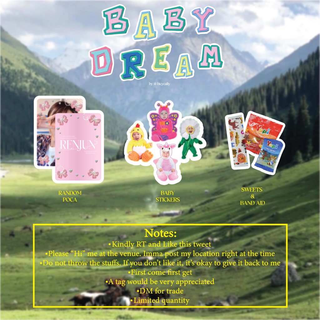 🌱Freebies tds 2 in Jakarta by @/bicycally

🗓️ March, 6th / day 3 
⏰ TBA

help rt and likes😆!

#THEDREAMSHOW2_in_JAKARTA