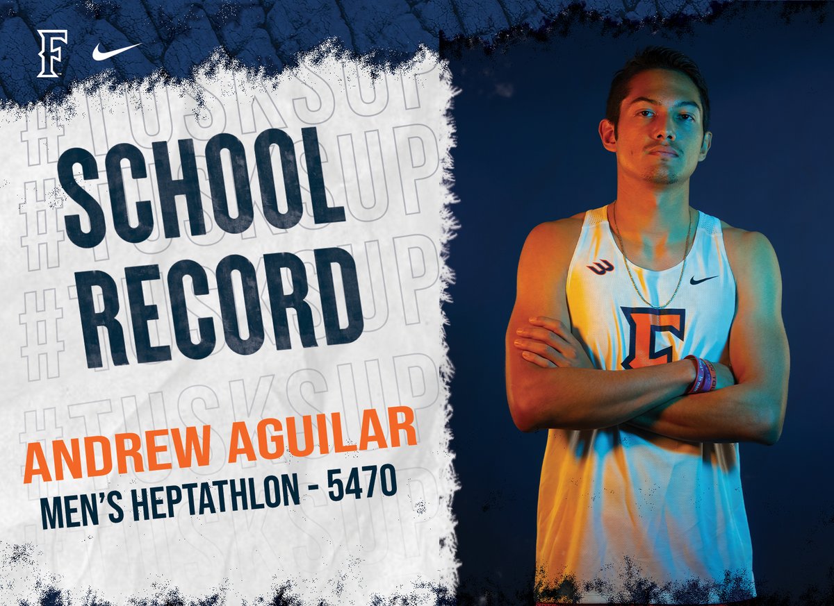 FullertonTFXC's tweet photo. .@DrewA_10 posted a new school record in the men's heptathlon this weekend 👌

#TusksUp https://t.co/fJCbSdYBLQ