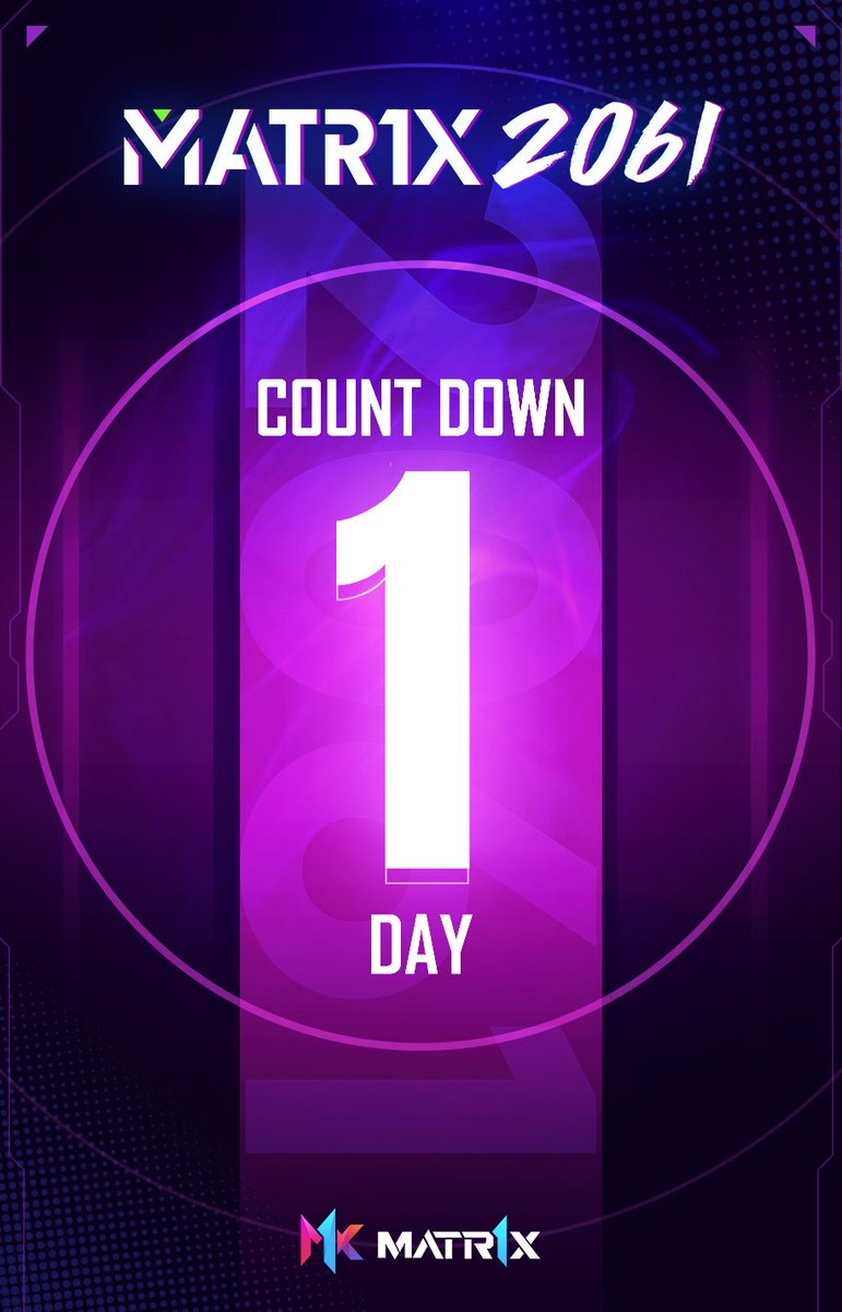 Matr1xOfficial's tweet photo. 1 DAY TO GO!!!🚀

🔥 #Matr1x2061

Check your MINT eligibility here: https://t.co/G3sxErXl9q https://t.co/sJ4PcoZtyY