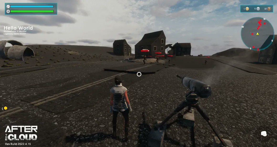 After_The_Cloud's tweet photo. Wiring up a machine gun turret, testing it out on AI agents.  Rough development in the sandbox, but making good progress.

#IndieGame #unity3d #rpg #scifi #gamedev #madewithunity #indiedev #indiegamedev #indiedevwatch #gamedevelopment #gamedesign #indiegames  #ScreenshotSaturday https://t.co/z8FLApC6rn