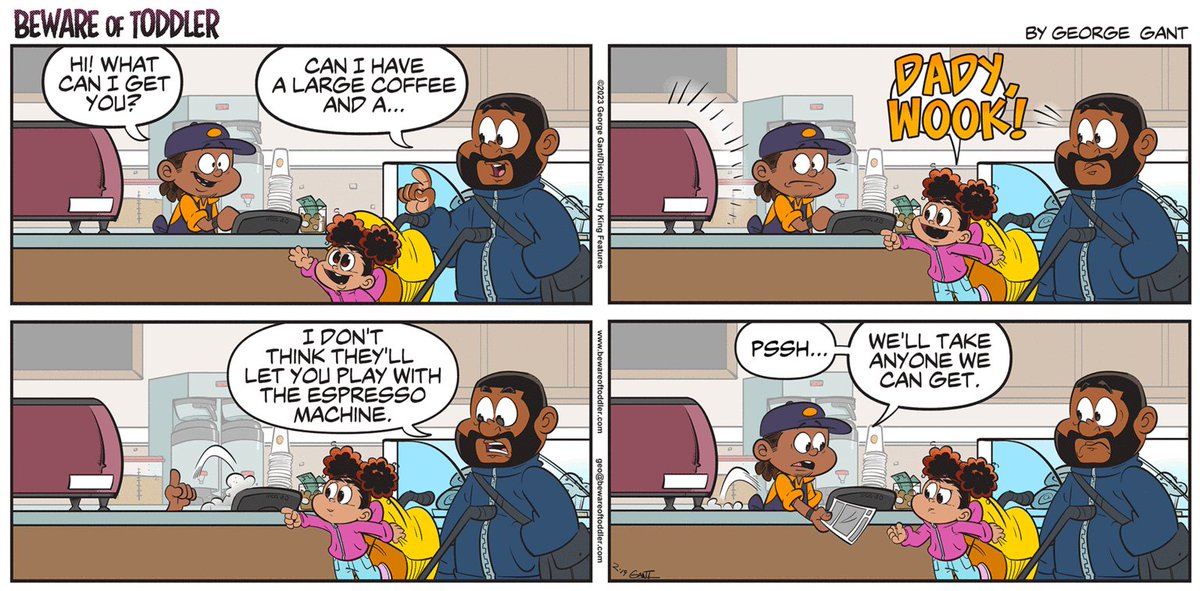 GeoGantArt's tweet image. This one is pretty special. This past week marked ten years since my first book "On the Grind: The Worst Day Ever" was published. As The Grind takes place in the same neighborhood as Toddler, I knew I had to do something special. 

Either way, enjoy this week's new Toddler comic!