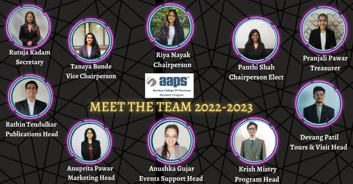 BcpAaps_Sc's tweet photo. “It’s time to start something new and trust the magic of new beginnings”
Presenting the newly appointed Office Bearers and Committee Heads of the BCP AAPS Student Chapter 2022-2023!!
#bcpaaps #team #tenure #introduction https://t.co/9gg4UXXxZ8