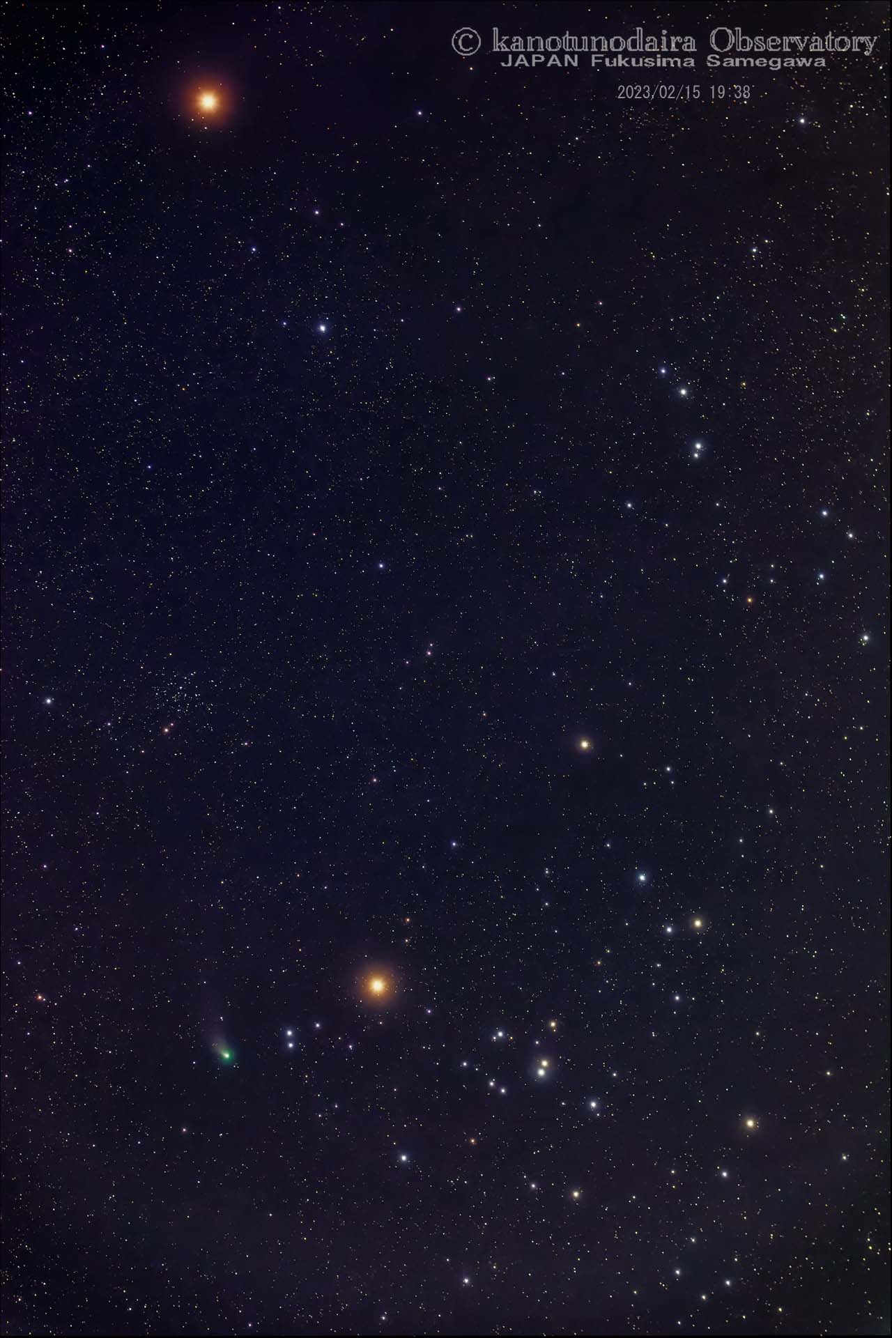 ヒアデス星団とZTF彗星（C/2022 E3）: 鹿角平天文台通信