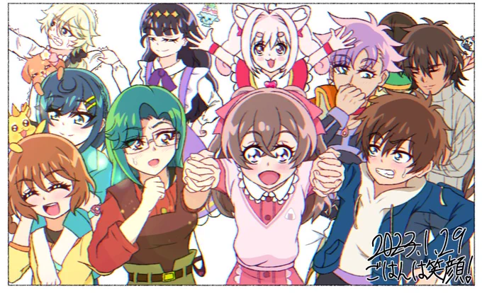 #デパプリ感謝祭 と言うことで別アカで描いた最終回イラスト再掲です!!
デパプリ1年間本当にありがとう・・・
デパプリは終わってしまいましたが、心の中では終わらねぇからよ・・・これからもずっとデパプリについて呟いてくぞ・・・!!!
 #precure  #デパプリ 