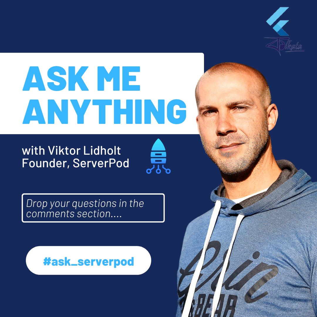 flutterkolkata's tweet photo. Hi app devs✨
Created and run by Viktor Lidholt, Serverpod is the app and web server built for the Flutter and Dart ecosystem🧑‍💻
Have questions about Severpod?
Post your questions with the hastag #ask_serverpod
And Viktor will answer them live on 25th March!
See you there! https://t.co/VFxcwSaYpI