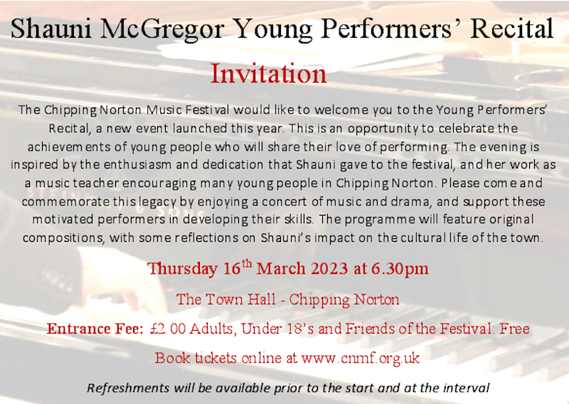 Recital Evening Invitation - mailchi.mp/32b9d579a66e/s…
To order tickets go online to cnmf.org.uk