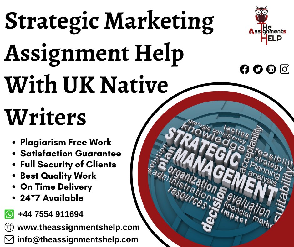 tasignmentshelp's tweet image. Be confident! Because you choose our Strategic Management Assignment Help Services
Order Now:
#strategicmanagement
#strategicmanagementassignmenthelp #onlinestrategicmanagementassignmenthelp #strategicmarketingassignmenthelp #assignmenthelp #theassignmentshelp