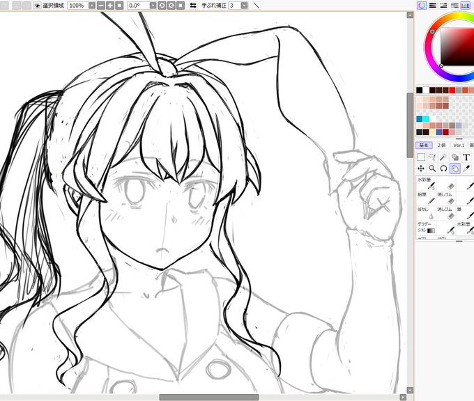 ゴトちゃんの下描きも今のところまずまずいい感じ。 