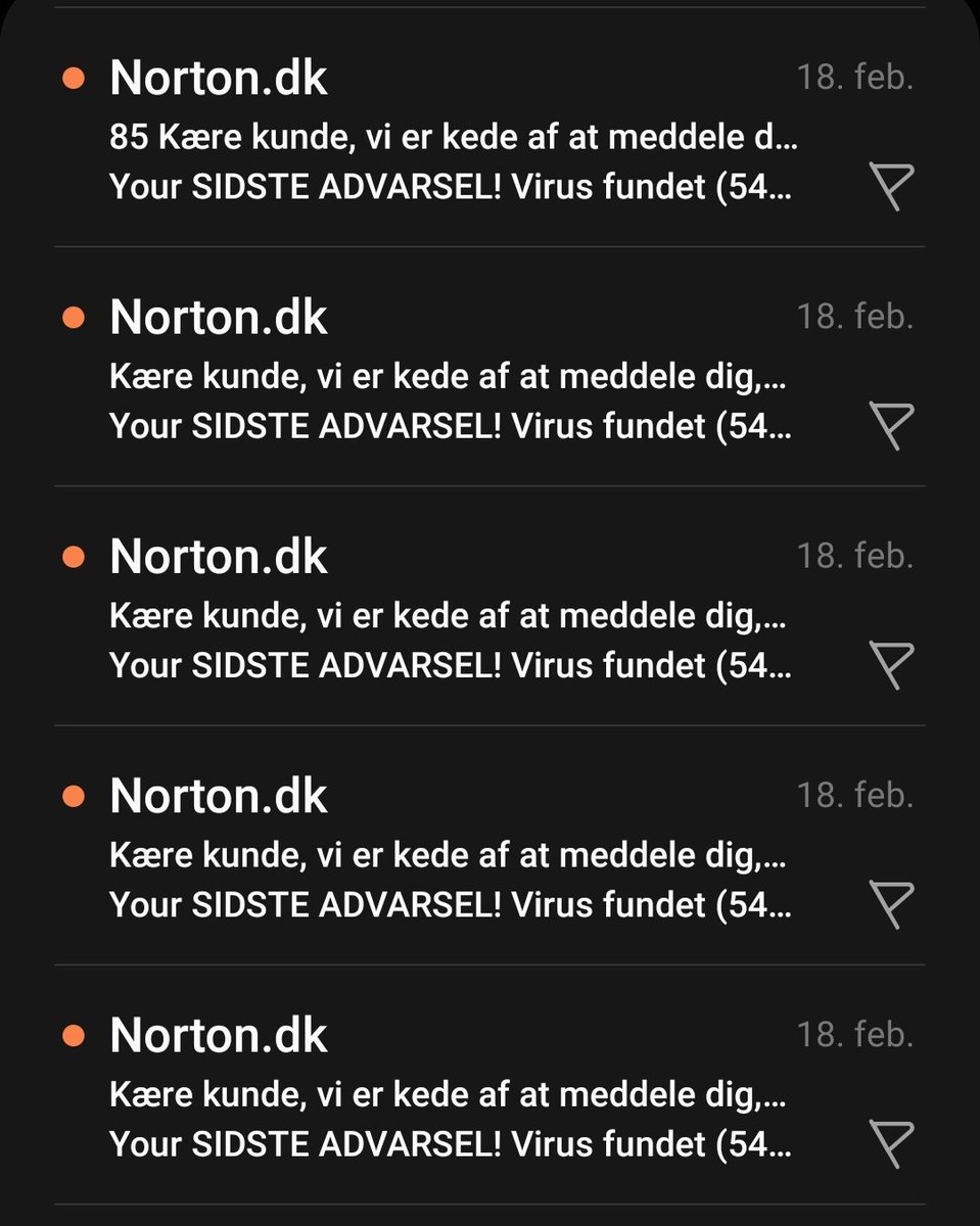 evajen13's tweet photo. #twitterhjerne 
Hvordan slipper jeg af med alle de her spam mails. Der kommer virkelig mange og der er ingen afsender på, så jeg kan ikke blokere afsenderen.
Er der noget at gøre, eller er det bare noget jeg skal leve med? https://t.co/bMietvfPlV