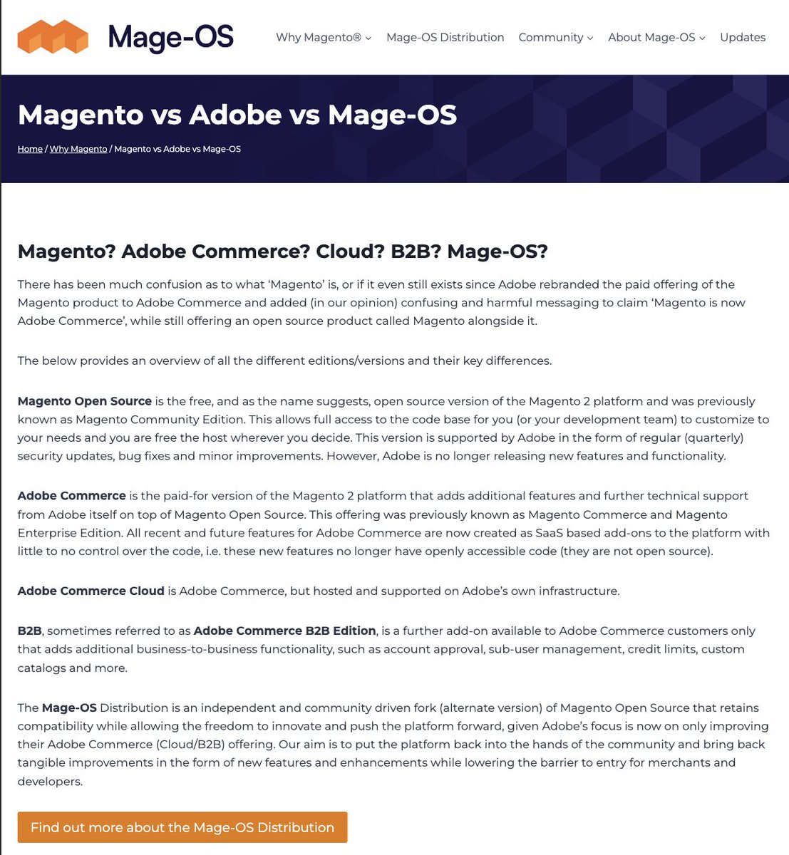 JohnHughes1984's tweet image. I'm excited and enthused by the progress we're making on the new website for @mage_os which includes important information about Magento Open Source. This content has been sorely missing for many years, especially since magento.com was discontinued.
#MageOS #Magento