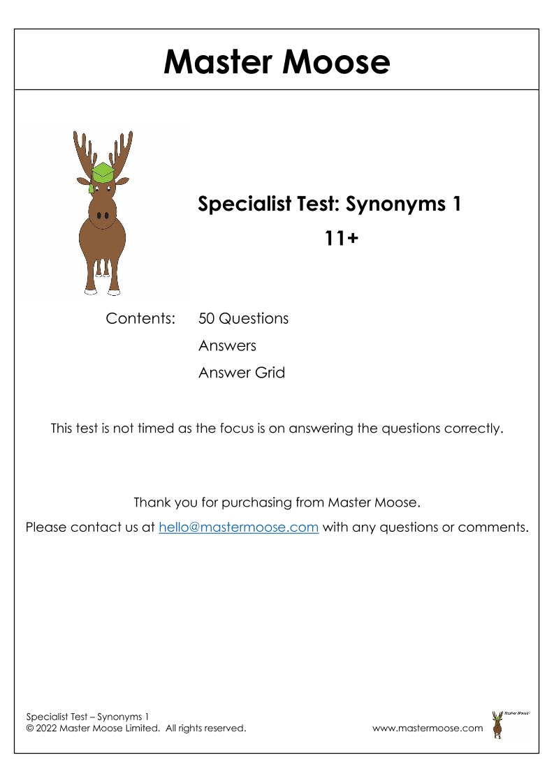 Practice tests for 11+ entrance exams.  Great value tests that help build confidence in all key subjects of maths, verbal &amp; non-verbal reasoning.  Helps with all types of entrance exmas - CEM, GL &amp; Independent.
#11+ #entranceexams #exams
mastermoose.com/11-plus-tests/…