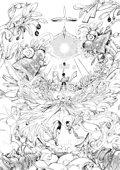 数年前描きたくても想像した通りの絵が上手く描けなくて、形にできなくて諦めてたオリジナルのネーム、もう思った通りに描けるようになったから描くことにした。 