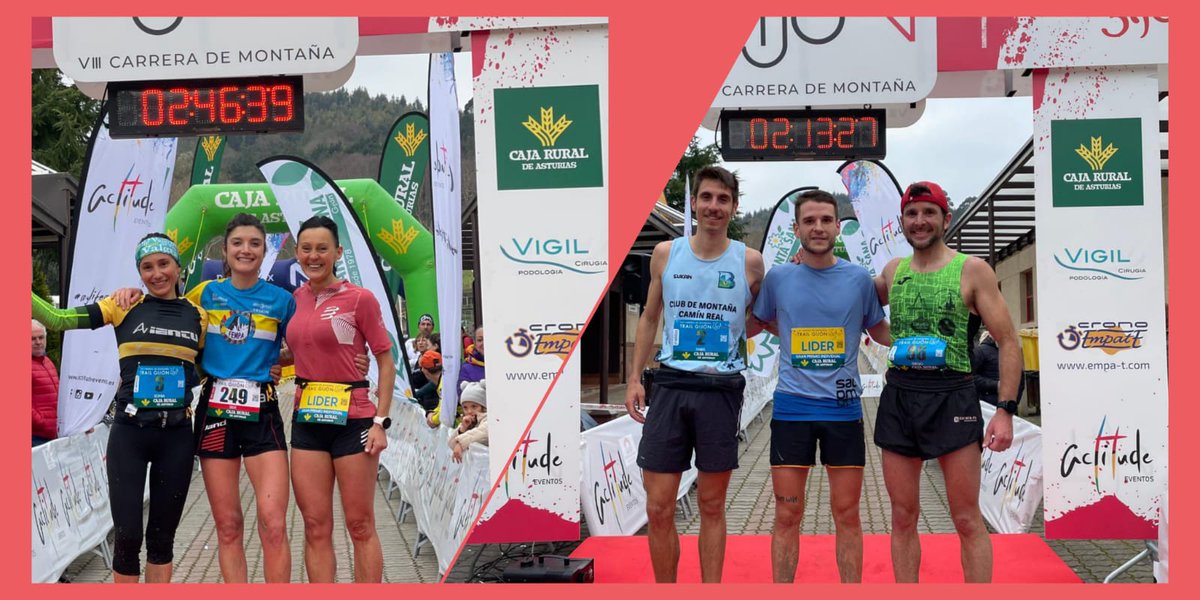 Y aquí tenemos a los ganadores y ganadoras del Trail Largo #Gijon:
🥇 Álvaro González Del Salto / Silvia Álvarez Marqués 
🥈Xabel Guiu Martínez / Sonia Amat Valero
🥉Diego Cotera Gonzalo / Ana Nogueiro Nogueiro
🧐 Consulta resultados ▶️empa-t.com/resultados/Tra…
Enhorabuena 👏👏👏