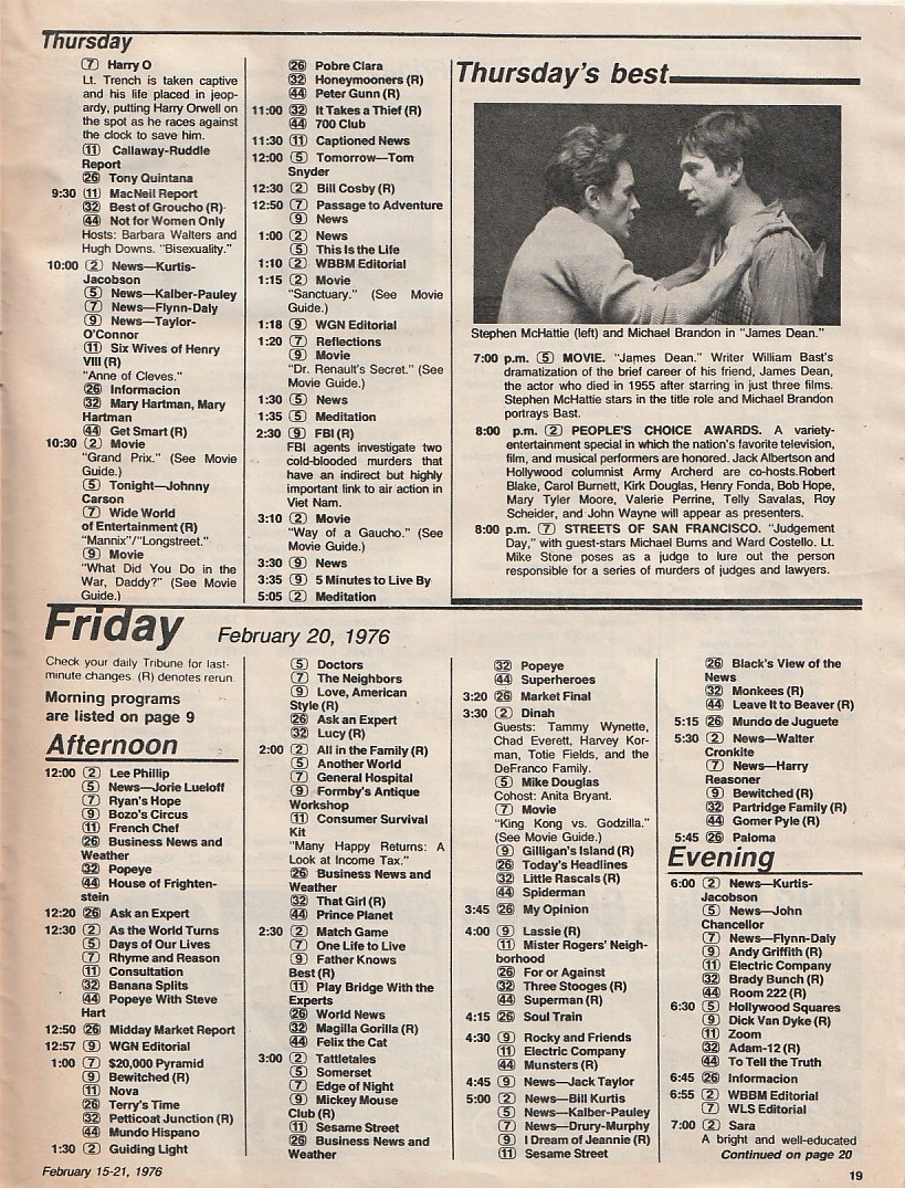 Chicago TV Guides on Twitter "OTD in 1976 Back Kotter, The