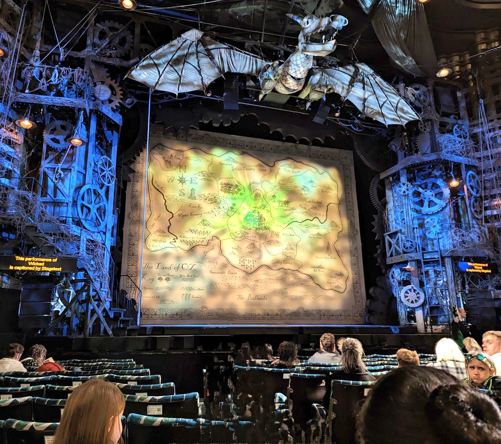 Yasir_Haniff's tweet image. Amazing performance of @WickedUK at @ApolloVictoria. Loved the stage design, special effects, incredible acting performances and catchy songs bringing the story to life. Thanks to @Stagetext for such reliable captions for the script, music and sound effects.

#wicked #Stagetext