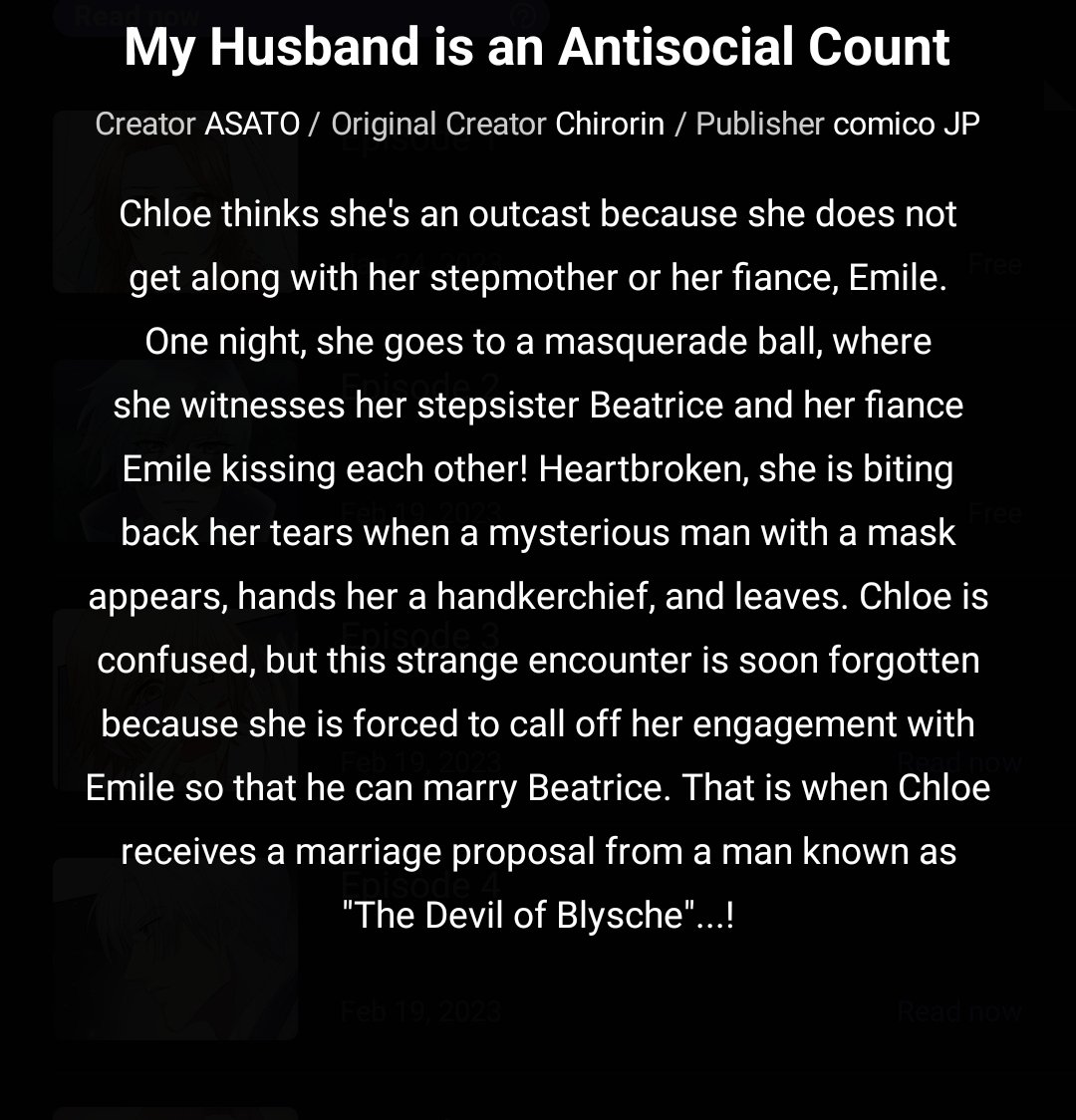 My Husband Is An Antisocial hoy on Twitter: "new on Pocket Comics! 🎭 romance, fantasy ⏰ tickets