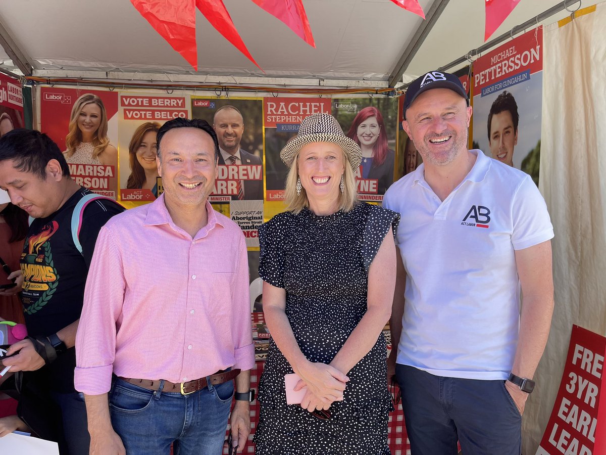 Deepak_R_Gupta's tweet photo. Multiculturalism and Diversity at its best. Celebrating 25 years of National Multicultural Festival in Canberra with Andrew Barr ACT Chief Minister, Minister for the Multicultural Tara Cheyne and the Finance Minister Senator Katy Gallagher. https://t.co/5M4E1ougef